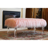 Best Quality Furniture Faux Fur Bench
