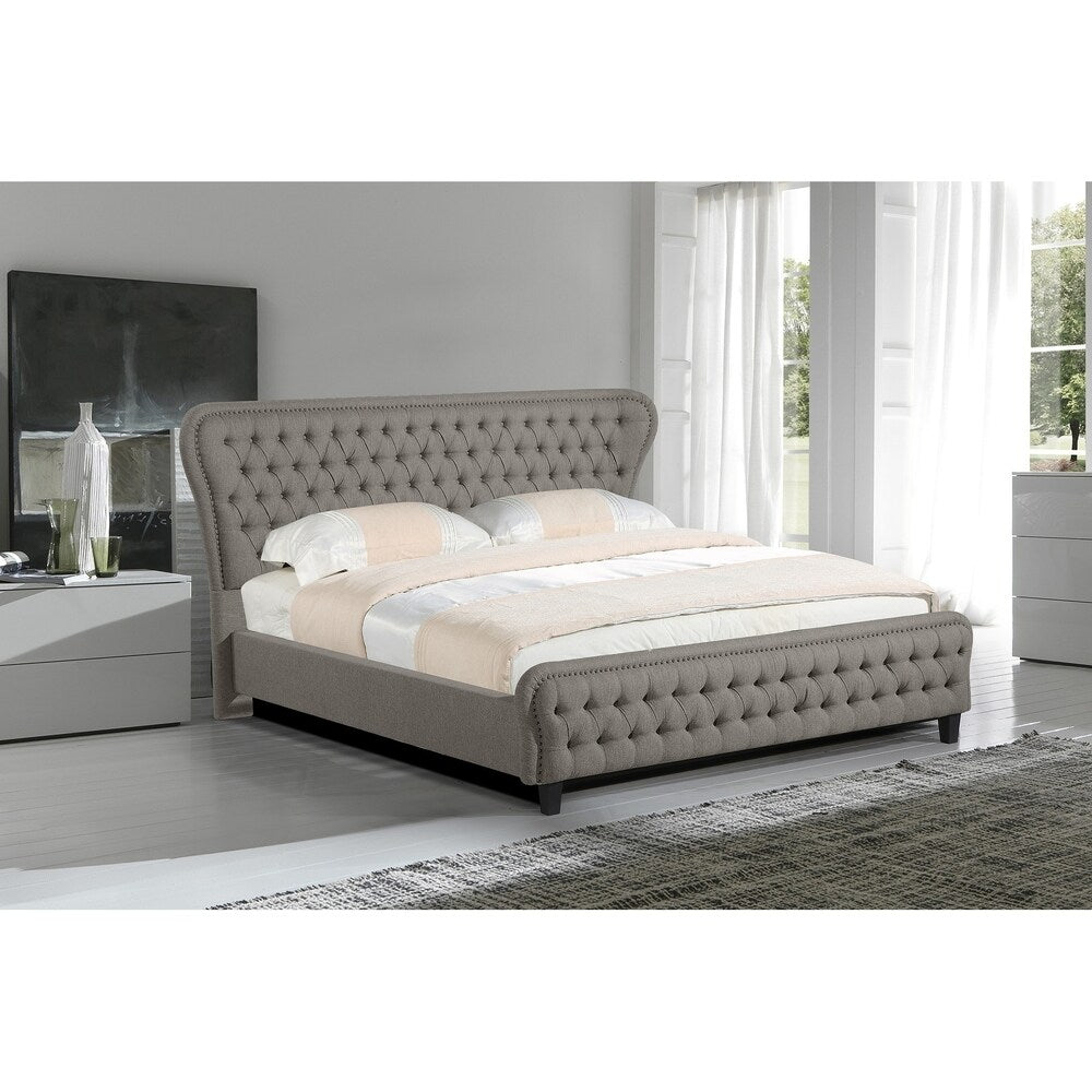 Best Quality Furniture Linen Tufted Panel Bed