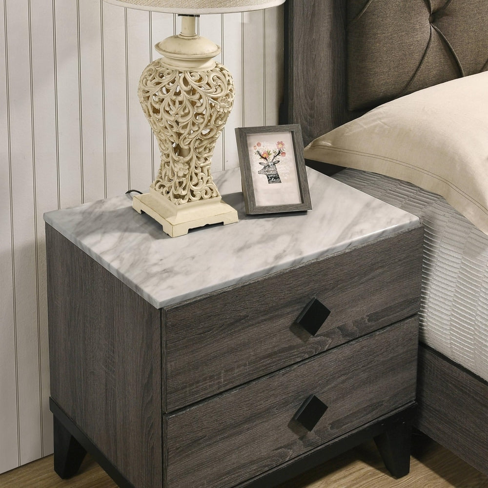 Best Quality Furniture Madelyn 6-Piece Walnut Bedroom Set