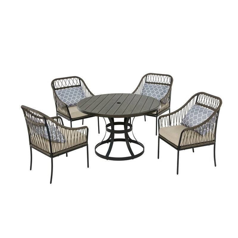 Best Quality Furniture Wood Patio Sets with Umbrella Hole - N/A