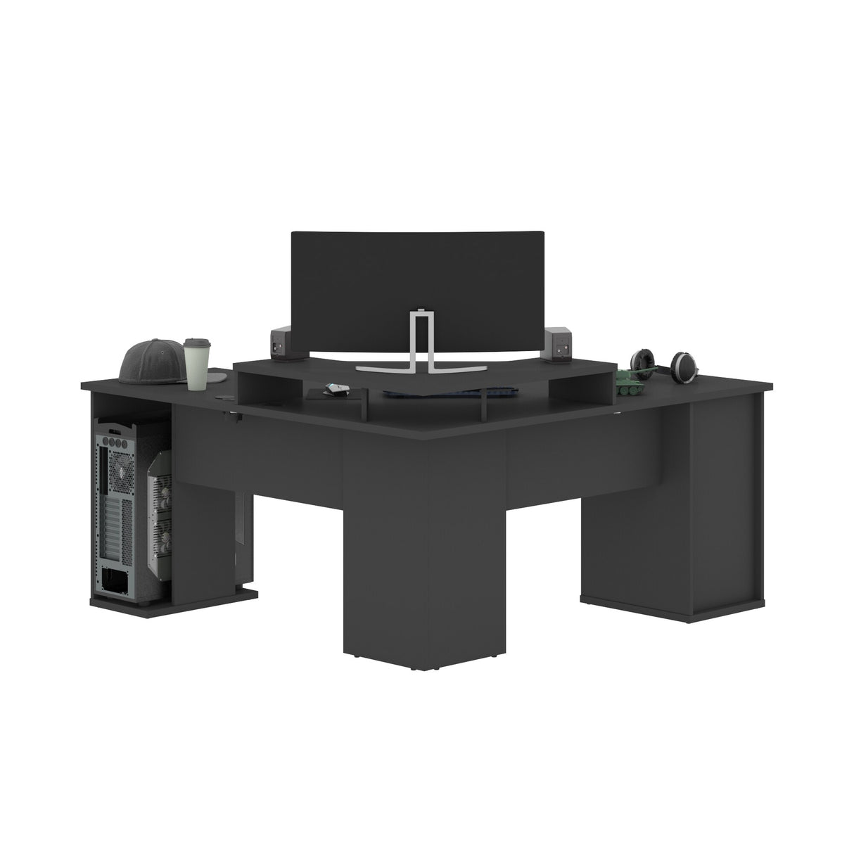 Bestar Hampton 66W L-Shaped Corner Gaming Desk