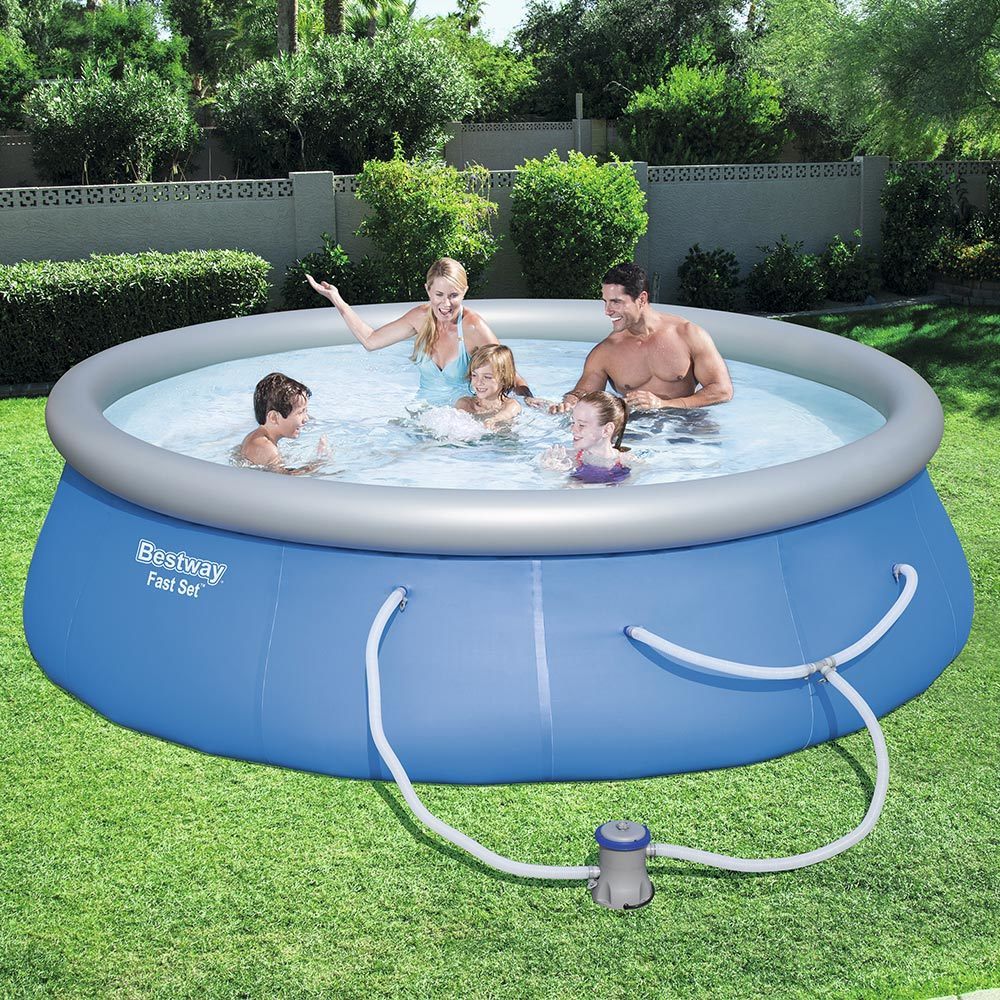 Bestway Fast Set Swimming Pool Set with 530 GPH Filter Pump, 13' x 33"