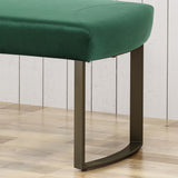 Bestwick Modern Velvet Bench with Brushed Brass Metal Legs by Christopher Knight Home