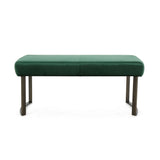 Bestwick Modern Velvet Bench with Brushed Brass Metal Legs by Christopher Knight Home