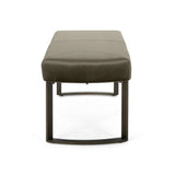 Bestwick Modern Velvet Bench with Brushed Brass Metal Legs by Christopher Knight Home