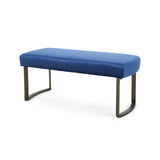 Bestwick Modern Velvet Bench with Brushed Brass Metal Legs by Christopher Knight Home