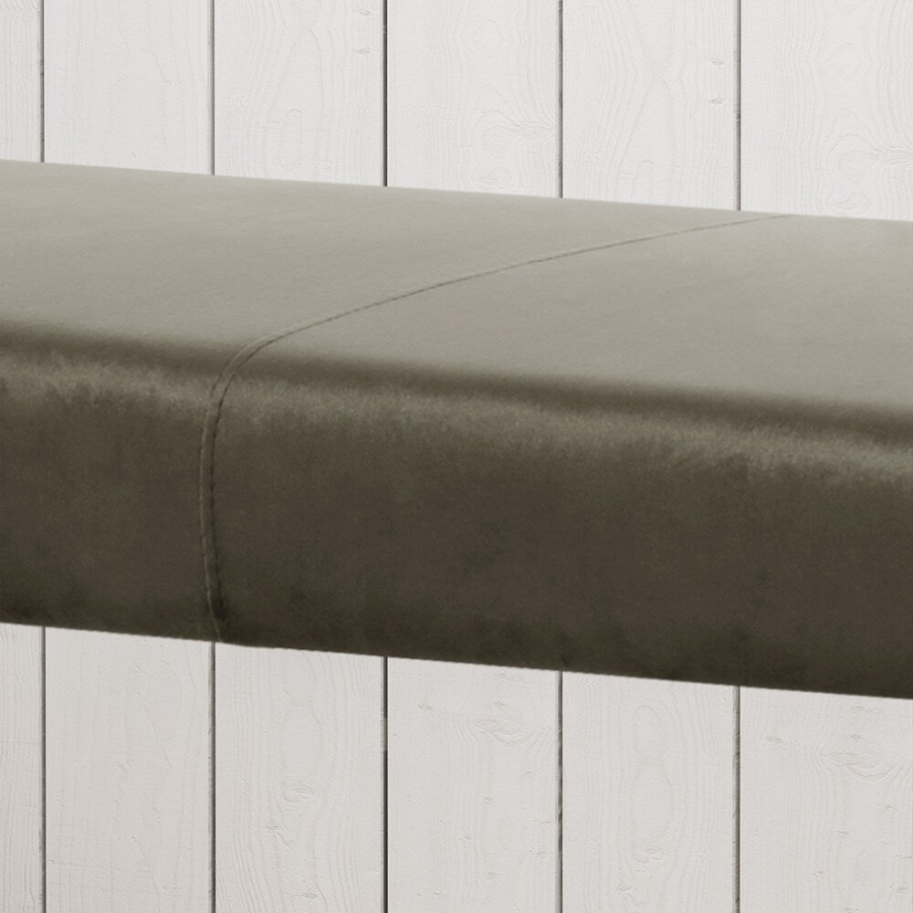Bestwick Modern Velvet Bench with Brushed Brass Metal Legs by Christopher Knight Home