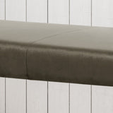 Bestwick Modern Velvet Bench with Brushed Brass Metal Legs by Christopher Knight Home