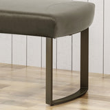 Bestwick Modern Velvet Bench with Brushed Brass Metal Legs by Christopher Knight Home