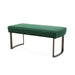 Bestwick Modern Velvet Bench with Brushed Brass Metal Legs by Christopher Knight Home
