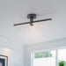 1-Light Matte Black Modern Dimmable Integrated LED Flush Mount Ceiling Light
