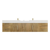 Bethany 84-inch Wall-mounted Vanity with Reinforced Acrylic Sinks
