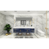 Bethany 84-inch Wall-mounted Vanity with Reinforced Acrylic Sinks
