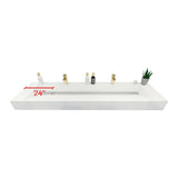 Bethany 84-inch Wall-mounted Vanity with Reinforced Acrylic Sinks