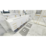 Bethany 84-inch Wall-mounted Vanity with Reinforced Acrylic Sinks