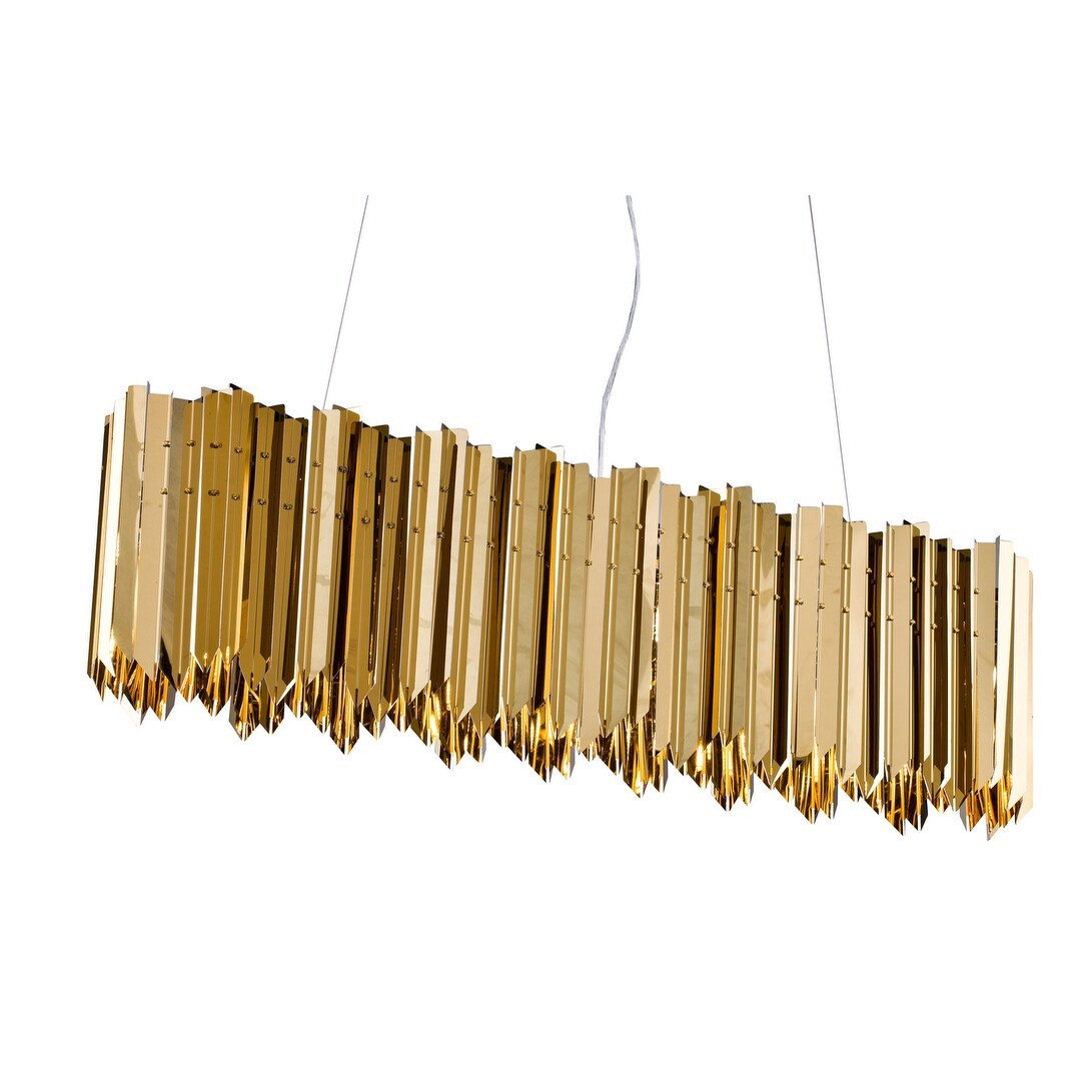 Bethel International MU17 Eight Light Chandelier Gold - Exact Size