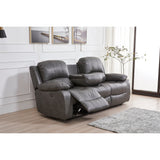 Betsy Furniture 2 Piece Bonded Leather Power Reclining Living Room Set, Sofa and Loveseat