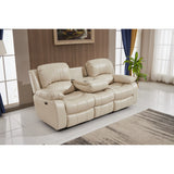Betsy Furniture 3 Piece Bonded Leather Power Reclining Living Room Set, Sofa, Loveseat and Chair