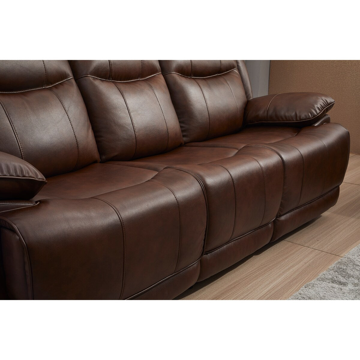 Betsy Furniture 3 Piece Bonded Leather Reclining Living Room Set, Sofa, Loveseat and Glider Chair