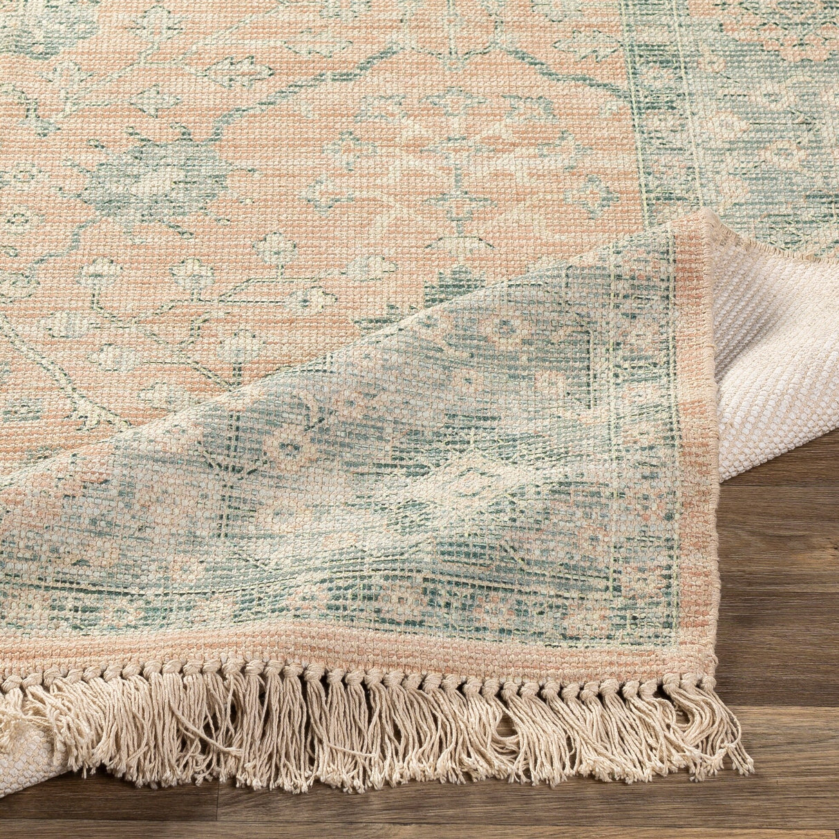 Livabliss Betsy Handmade Persian Floral Cotton Area Rug