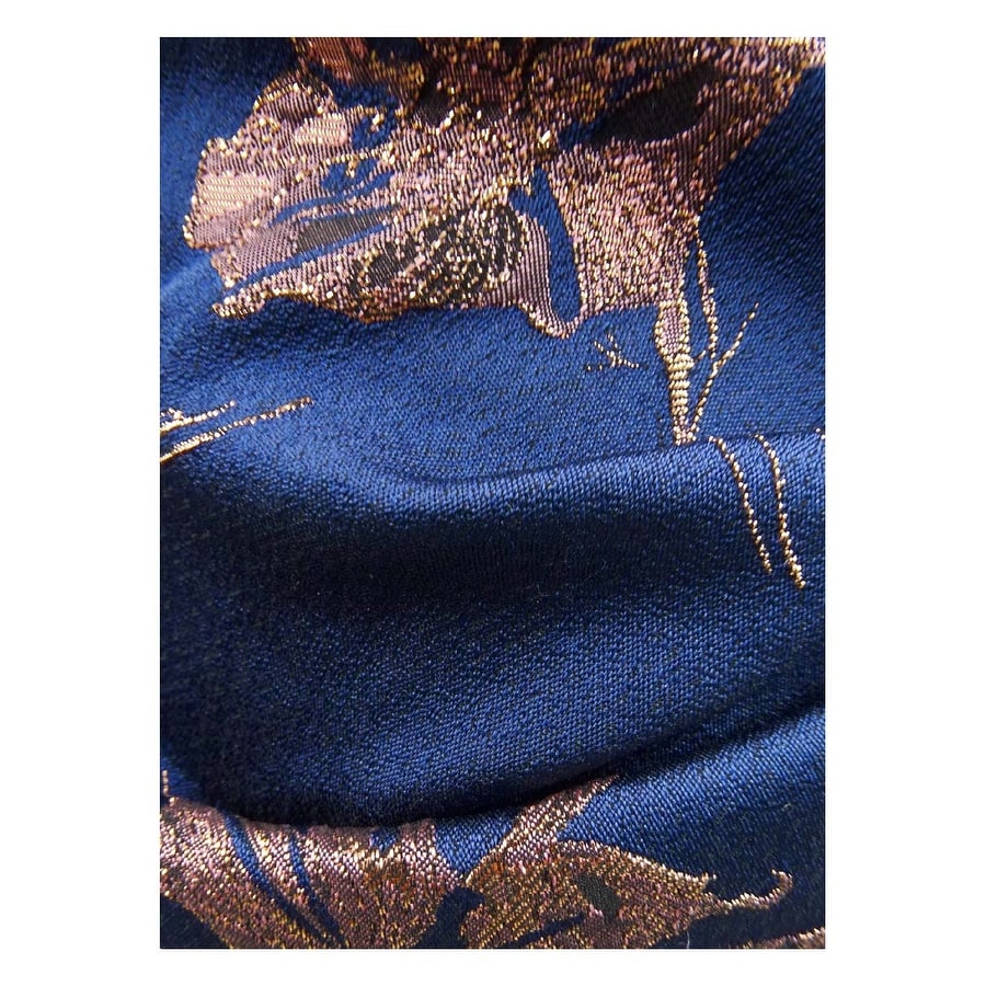 Betsy & Adam Women's Foil-Print Sheath Dress (10, Navy Copper)