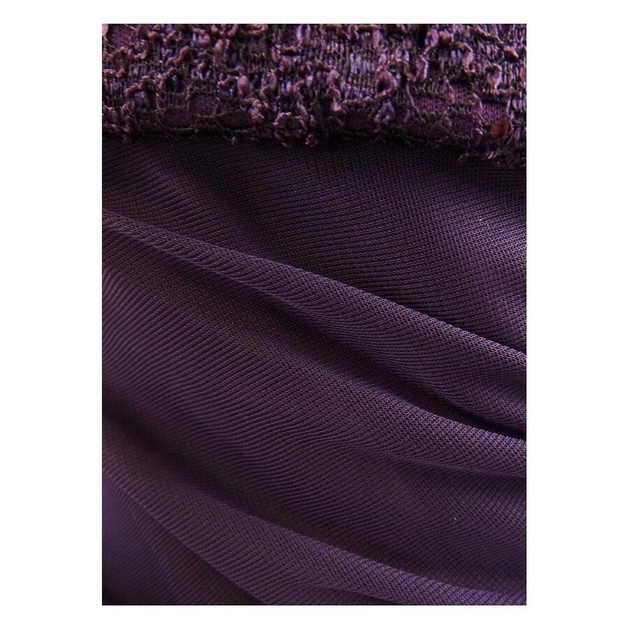 Betsy & Adam Women's Lace Empire-Waist Gown (6, Eggplant)