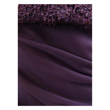 Betsy & Adam Women's Lace Empire-Waist Gown (6, Eggplant)