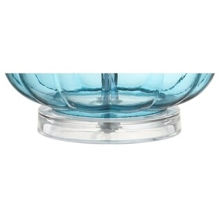 Bette 28.5" Glass Teardrop LED Table Lamp, Aqua (Set of 2) by JONATHAN Y
