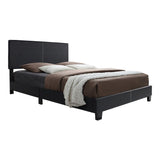Better Home Nora Faux Leather Upholstered Queen Panel Bed - Black