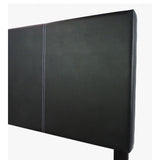 Better Home Nora Faux Leather Upholstered Queen Panel Bed - Black