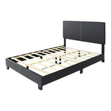 Better Home Nora Faux Leather Upholstered Queen Panel Bed - Black