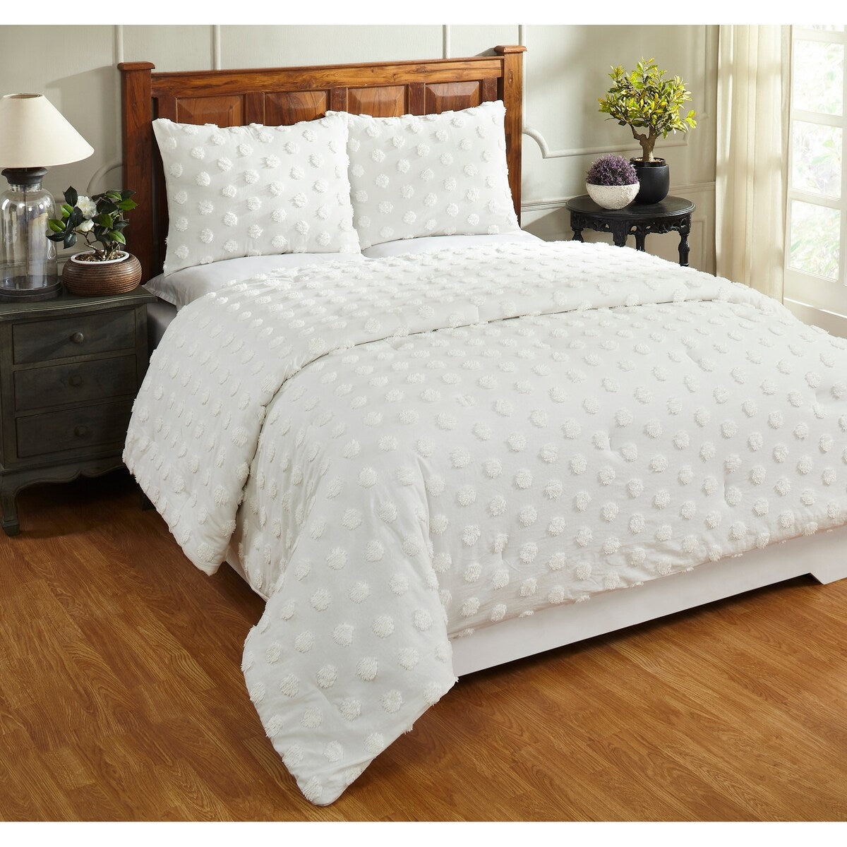 Better Trends Athenia Comforter Set - 100% Cotton Soft & Plush Chenille, Tufted Elegant Design, Machine Washable & Tumble Dry