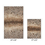 Better Trends Casablanca Collection 100% Micro Polyester Soft Plush & Absorbent Water Machine Washable 2 Piece Bath Rug Set