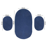 Better Trends Country Braid 100% Polypropylene 3 Pc Set Stain Resistant, Double Sided Reversible Indoor Area Utility Rug