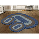 Better Trends Country Braid 100% Polypropylene 3 Pc Set Stain Resistant, Double Sided Reversible Indoor Area Utility Rug
