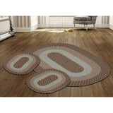 Better Trends Country Braid 100% Polypropylene 3 Pc Set Stain Resistant, Double Sided Reversible Indoor Area Utility Rug