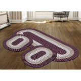 Better Trends Country Braid 100% Polypropylene 3 Pc Set Stain Resistant, Double Sided Reversible Indoor Area Utility Rug