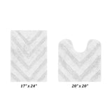 Better Trends Bathroom Rug Set 100% Cotton Tufted Water Absorbent Bath Rug for Shower, Sink Mats Machine Wash Hugo Collection