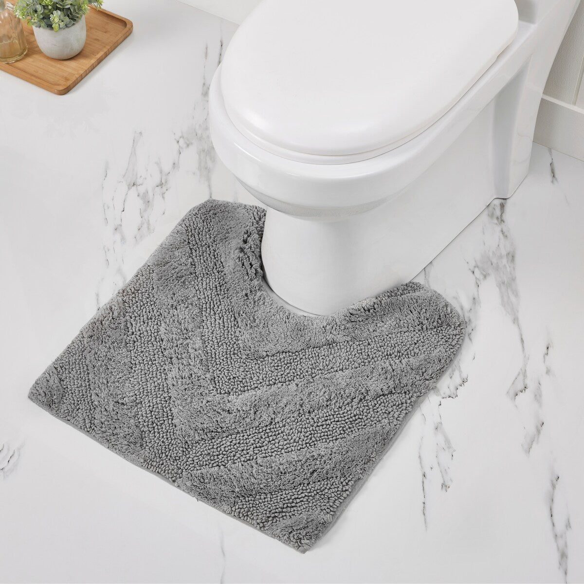 Better Trends Bathroom Rug Set 100% Cotton Tufted Water Absorbent Bath Rug for Shower, Sink Mats Machine Wash Hugo Collection