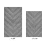 Better Trends Bathroom Rug Set 100% Cotton Tufted Water Absorbent Bath Rug for Shower, Sink Mats Machine Wash Hugo Collection