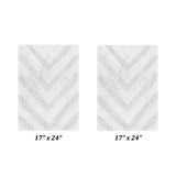 Better Trends Bathroom Rug Set 100% Cotton Tufted Water Absorbent Bath Rug for Shower, Sink Mats Machine Wash Hugo Collection