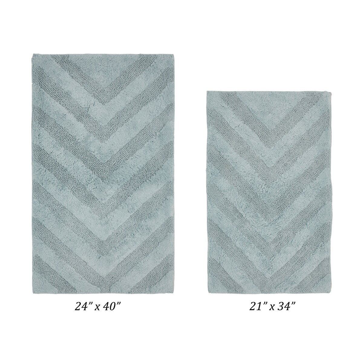 Better Trends Bathroom Rug Set 100% Cotton Tufted Water Absorbent Bath Rug for Shower, Sink Mats Machine Wash Hugo Collection