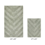 Better Trends Bathroom Rug Set 100% Cotton Tufted Water Absorbent Bath Rug for Shower, Sink Mats Machine Wash Hugo Collection