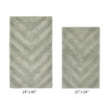 Better Trends Bathroom Rug Set 100% Cotton Tufted Water Absorbent Bath Rug for Shower, Sink Mats Machine Wash Hugo Collection