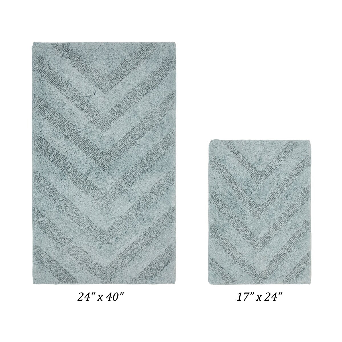 Better Trends Bathroom Rug Set 100% Cotton Tufted Water Absorbent Bath Rug for Shower, Sink Mats Machine Wash Hugo Collection