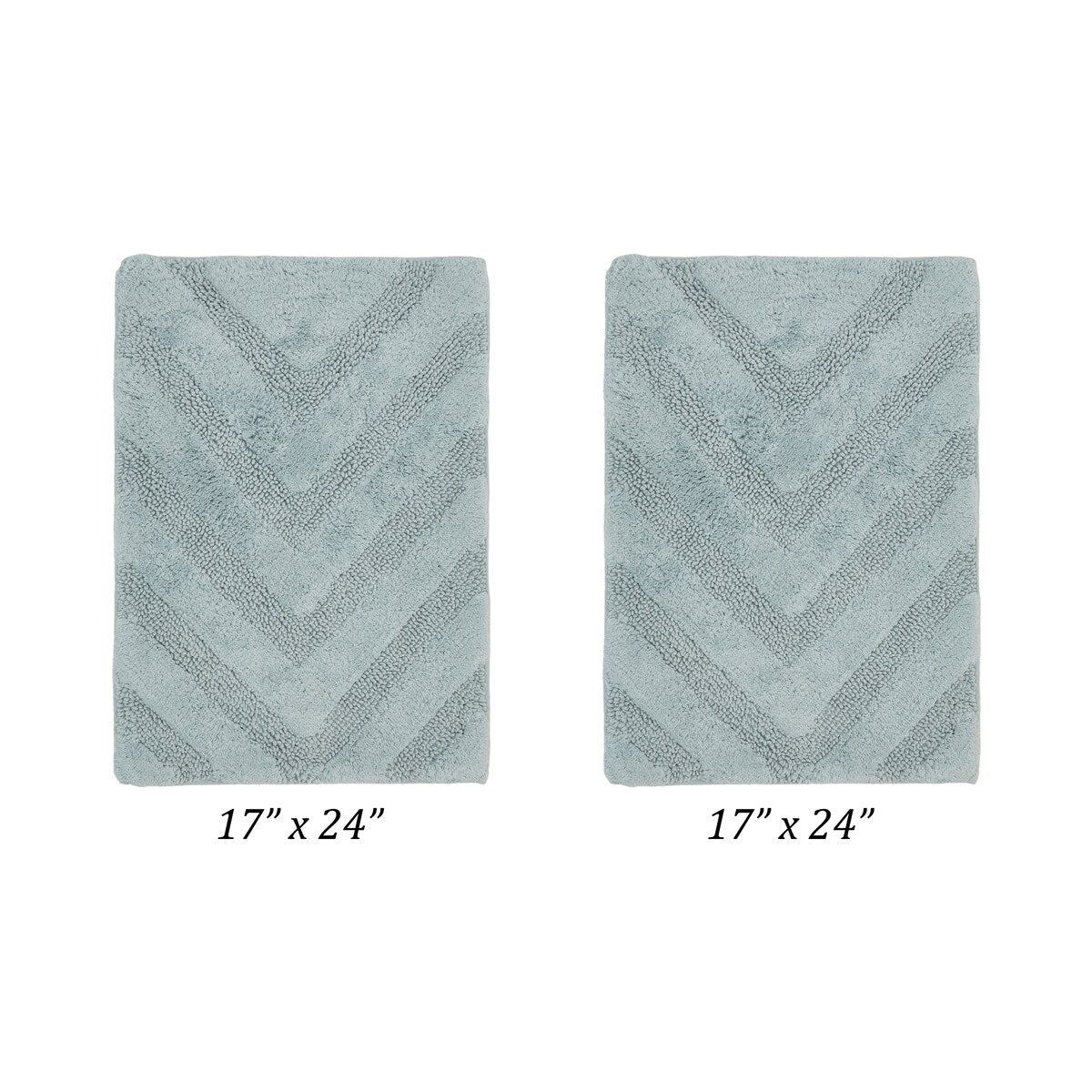 Better Trends Bathroom Rug Set 100% Cotton Tufted Water Absorbent Bath Rug for Shower, Sink Mats Machine Wash Hugo Collection