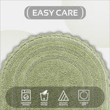 Better Trends Oval Bath Rugs Set 100% Cotton Soft & Water Absorbent Tufted Bathroom Rug for Shower, Sink Bath Mats Lilly Crochet