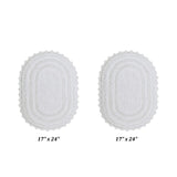 Better Trends Oval Bath Rugs Set 100% Cotton Soft & Water Absorbent Tufted Bathroom Rug for Shower, Sink Bath Mats Lilly Crochet