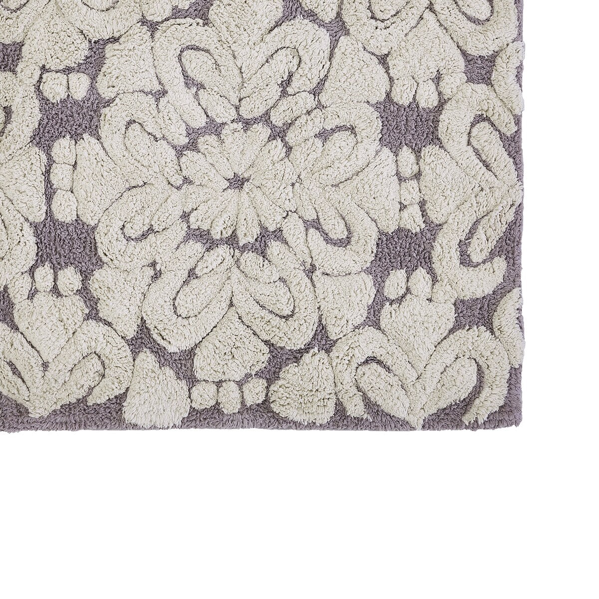 Better Trends Medallion Collection 100% Cotton 2-Pc Set Bathroom Rugs-Soft & Super Absorbent, Non-Skid Latex, Machine Washable