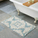 Better Trends Medallion Collection 100% Cotton 2-Pc Set Bathroom Rugs-Soft & Super Absorbent, Non-Skid Latex, Machine Washable